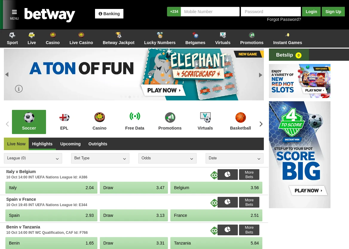 Betway Nigeria sports betting company
