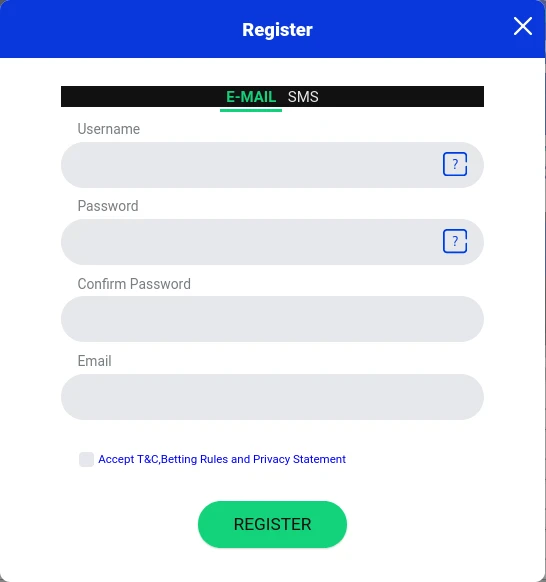 Nairabet registration form for Nigeria